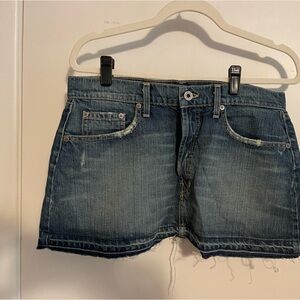Chip and pepper denim skirt